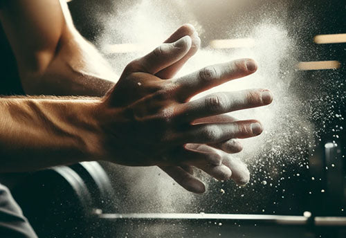 lifting chalk two hands clapping