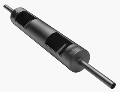 log barbell on white background