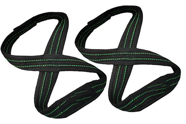 Figure 8 straps - green pair