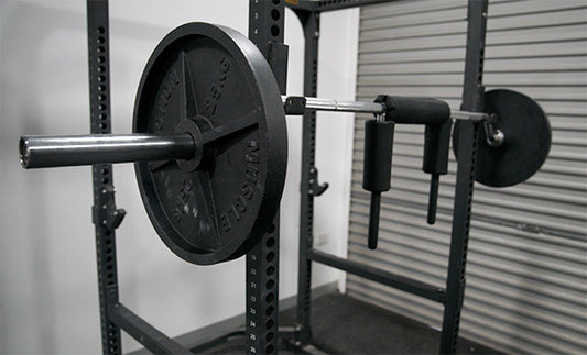 barbell on rack