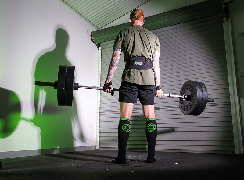 Deadlifting Socks with Grips - Black