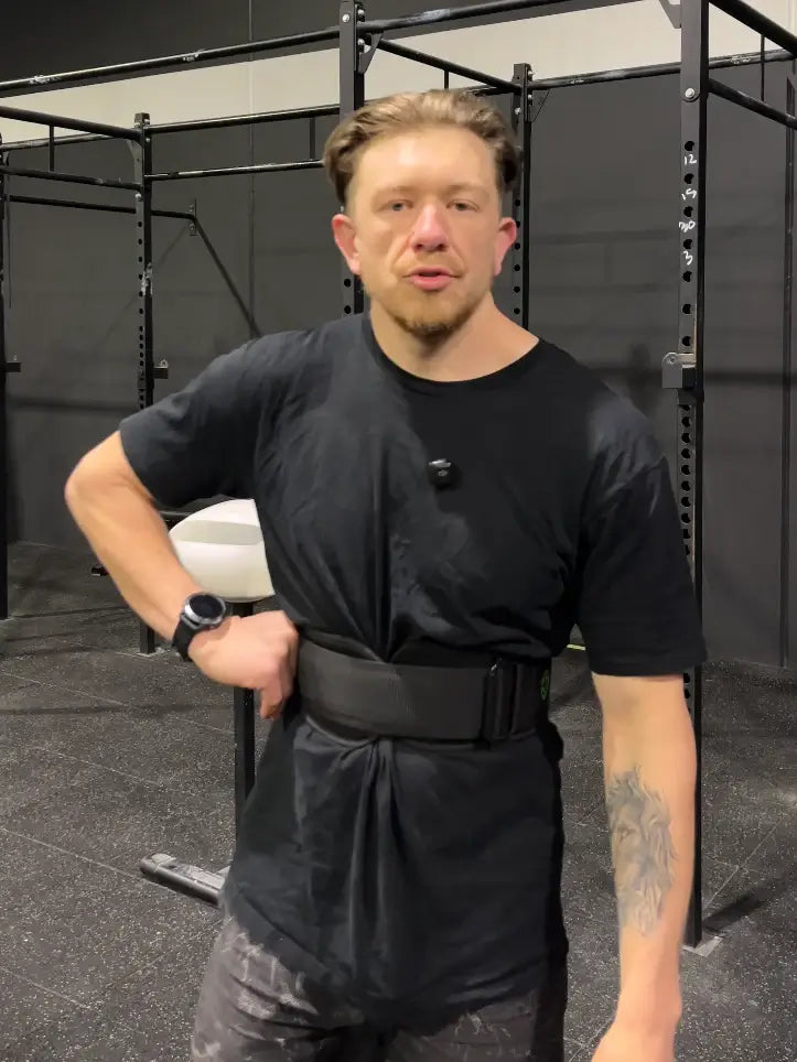 Man talking about the Turtle Strength Weight Lifting Belt