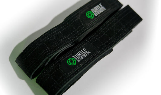 Weight Lifting Straps Leather - Black